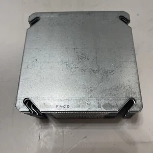 25 RACO Flat Blank Covers, 4 X 4 In Square Steel Gray - Picture 1 of 2