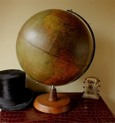 Большой винтажный глобус Philips Challenge 13 1/2 дюйма. Декоративный мировой стол. 1960-е - Изображение 1 из 4