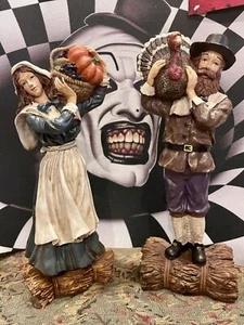 Herbst Figuren Pilgramme und Türkei Erntedankdeko 11 Zoll - Bild 1 von 2