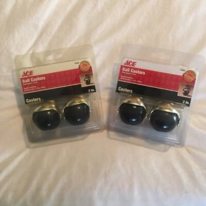 2 TwinPacks  ACE Hardware Plate mount Ball Casters 2” For Hard Floors - Picture 1 of 3
