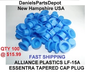 Tapón de tapa protectora azul cónico x100 1/2" LDPE 10-05062 LF15A Alliance plástico - Imagen 1 de 14