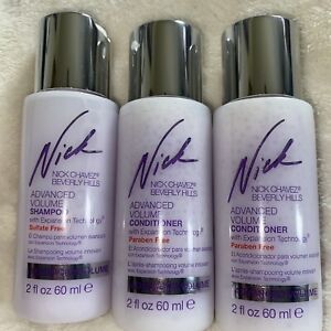 Lot 3 Nick Chavez Beverly Hills Advanced Volume Shampoo 1 & 2 Conditioner 2 oz