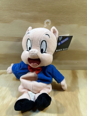 Porky Pig Bean Bag Plush Warner Bros Studio Looney Tunes Character Pink Toy Cover