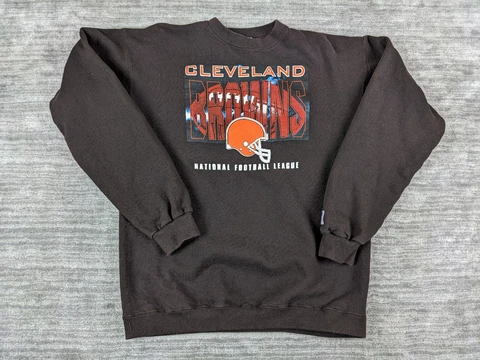 Vintage Logo Athletic Cleveland Browns Crewneck Sweater Size Youth X-Large Cover