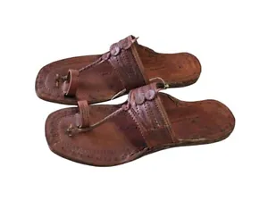 Hand Made Hippie Water Buffalo Leather Sandals - UNISEX - Sizes 5-13 (See Chart) - Picture 1 of 2