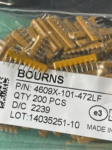 10x 4609X-101-472LF Resistor Networks & Arrays 9pins 4.7Kohms Bussed - Picture 1 of 3
