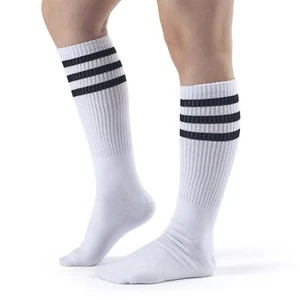 Knee High Tube Socks Classic Striped Tube Socks Over the Calf Tube Socks Soft... - Picture 1 of 7
