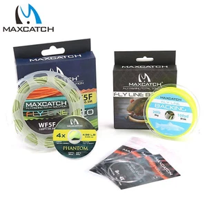 Maxcatch Fly Line Combo WF1F-8F ECO Floating Fly Line, Backing, Tapered Leader - Picture 1 of 12