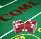 Aliante Las Vegas Casino Craps Dice Pair Red Polished + Premium Felt Layout
