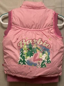 Pink Girls Youth M / S Authentic Barbie ( Movie Out Now) Vest Jacket 2008 Mattel - Picture 1 of 17