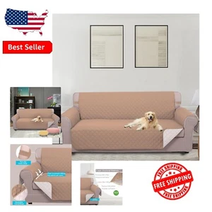 Reversible Diamond Quilted Sofa Cover 91 Inch, Water-Resistant Pet Protector - Picture 1 of 8