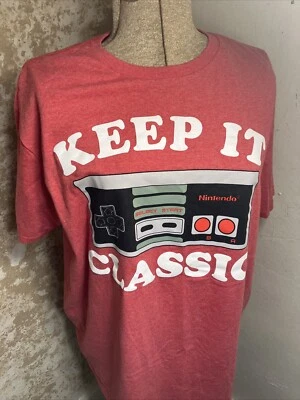 Camiseta Nintendo Keep It Classic Hombre Roja Talla L Foto 1 de 4