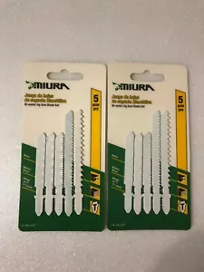 MIURA T-SHANK BI-METAL JIG SAW BLADE SET WOOD / METAL CUTTING 10 PC ASSORTMENT - Picture 1 of 2