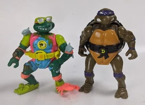 1989 Teenage Mutant Ninja Turtles TMNT Mutations Don & Surfin Mike - Picture 1 of 3