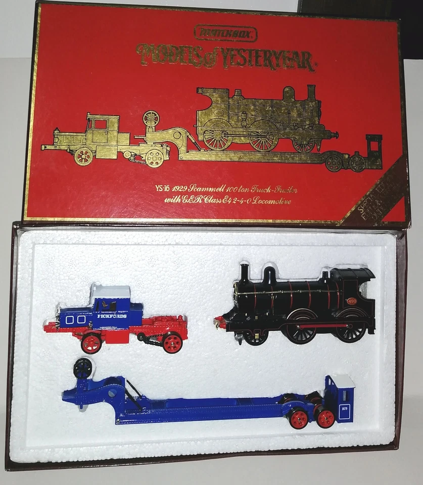 MATCHBOX SCAMMEL 100 TON TRUCK/G.E.R E4 LOCOMOTIVE REF.YS-16 - Immagine 1 di 1