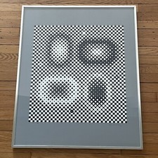 Victor Vasarely "ME-TA" META from Bach Serigraph Signed Framed #ed Op Art 1965