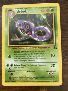 Pokémon TCG Arbok Fossil 31 Regular Unlimited Uncommon - Picture 1 of 4