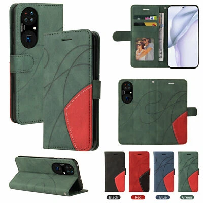 Flip Wallet Phone Case For Huawei P50 P20 P10 Mate 20 Nova Honor P smart  - Image 1 of 4
