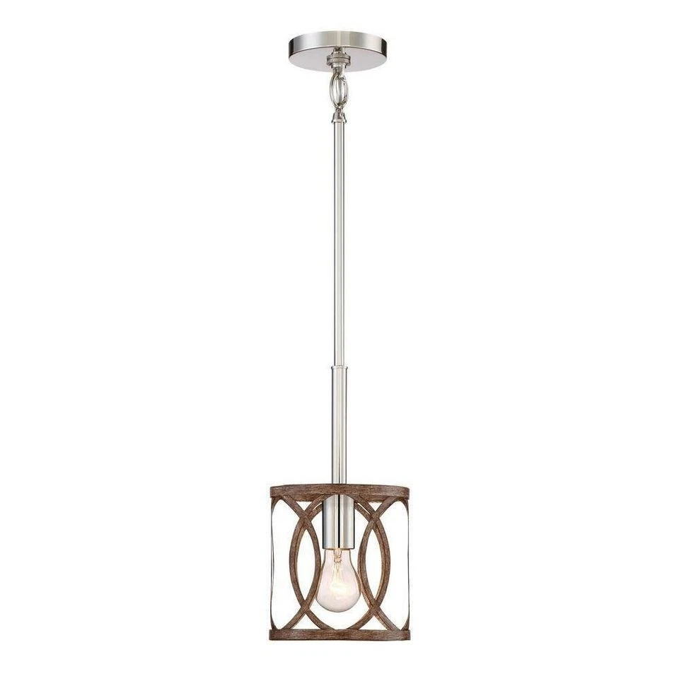 Home Decorators 763-890 1-light Polished Nickel/corona Bronze Mini Pendant Lh151