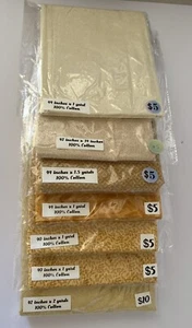 8+ Yards hellbrauner Stoff. 100% Baumwolle.  (041925) - Bild 1 von 7