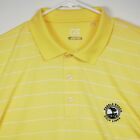 Cutter & Buck Polo Golf Shirt Men's XL Pebble Beach Golf Links Yellow Striped