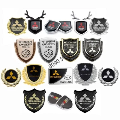 3D Shield Window Emblem Badge Rear Decal for Mitsubishi Cross Mirage Grandis EVO Foto 1 de 4