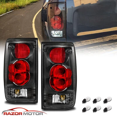 For 1989-1995 Toyota Pickup 2WD 4WD Black/Red Clear Brake Replacement Tail Light - Image 1 of 4