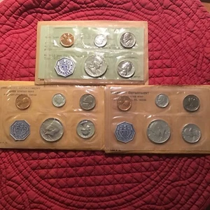 1958 & 2 1964 Silver Proof Sets United States US Mint. Beautiful Coins. - Picture 1 of 1