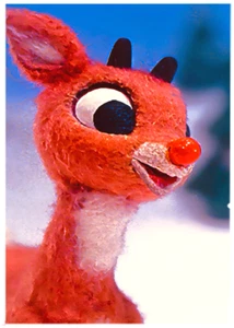 RUDOLPH * Rudolph el reno nariz roja * ACEO personalizado * Tarjeta de arte * ATC - Imagen 1 de 1