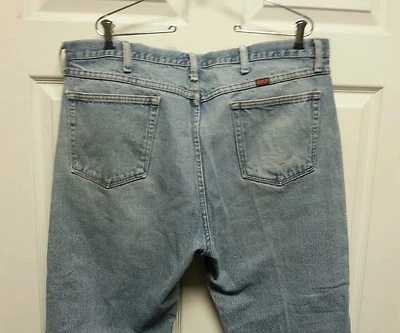 Rustler Mens Jeans Size 40X29 Good Work Jeans Grunge Distressed - Image 1 of 4