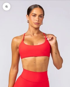 Muscle Nation Liberty Bralette, Salsa, Small, Low Support, Red, New - Picture 1 of 3