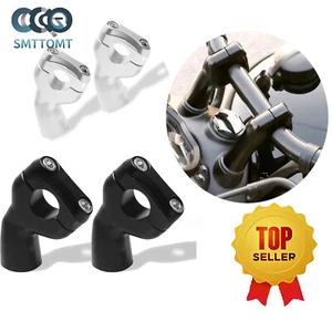 Black Speed Twin Handlebar Riser Clamps Adapter For Triumph Bobber T100 T120 - Picture 1 of 15