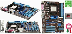 SCHEDA MADRE SOCKET AM3 ASUS M4A77TD + CPU + RAM + LAMIERA BACK PANEL - Imagen 1 de 1