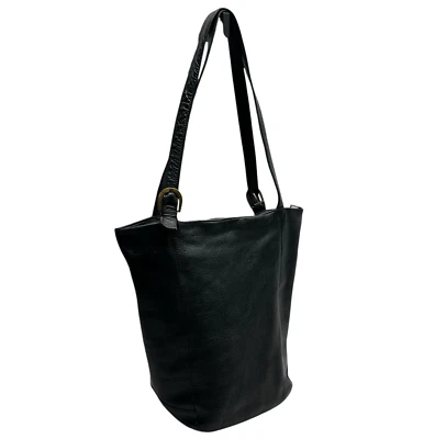 Bolso Hobo Vintage Tano Cuero Súper Suave Original Grande Bolso Negro Cremallera Foto 1 de 4
