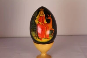 Handmade Wooden Russian Easter Egg - Picture 1 of 5