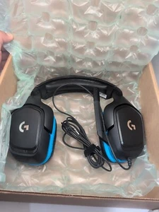 Logitech G432 3.5mm Wired Surround Sound Gaming Headset - Black/Blue Very Good - Picture 1 of 1