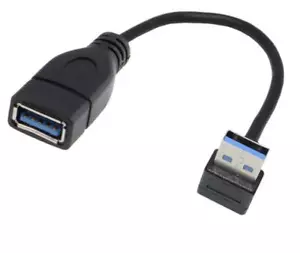USB-A 3.0 A Male to Female Data Sync Extension Cable 24cm - Up Angle - Picture 1 of 5