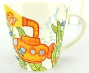 Starbucks Yellow Submarine Coffee Mug 2010 White Bone China 8 Oz - Picture 1 of 7