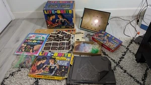 Vintage Teal 1967 "LITE BRITE" Hasbro Toy Light Bright Extras My Little Pony - Picture 1 of 11