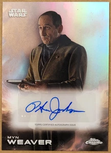 2025 Topps Chrome Star Wars Auto Peter Jacobson como Myn Weaver - Imagen 1 de 2