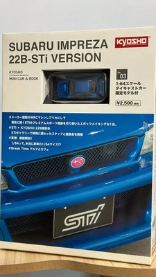 KYOSHO MINI COCHE Y LIBRO Nº3 1/64 Subaru Impreza 22B STI azul Foto 1 de 4