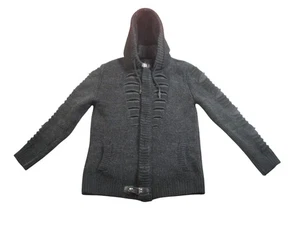 Leif Nelson Pullover Herren XL anthrazit Hoodie Full Zip Strick Cardigan gerippt Grobstrick - Bild 1 von 16