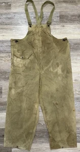 WW2 Navy Department Contract Deck Overalls NXss24161 1941 Foul Weather Bibs Sz L - Picture 1 of 12