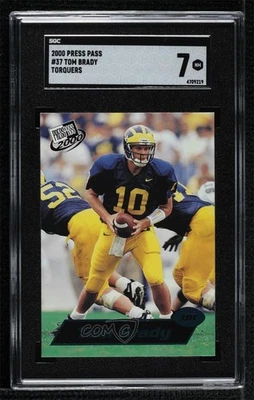 Press Pass Blue Torquers 2000 Tom Brady #37 SGC 7 novato radiocontrol Foto 1 de 2