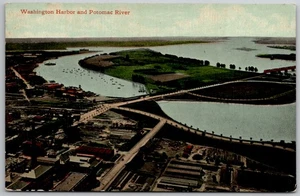 c1910 Potomac River View Washington Monument vor Gravur Jefferson Memorial - Bild 1 von 2