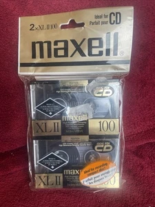 2 Maxell XLII 100 High (cr02) Audio Blank Cassette Tape Type II NEW SEALED Lot ! - Photo 1/2
