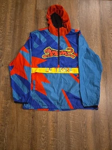Le Tigre Jacket Mens 2XL Blue Windbreaker Hooded Mesh Lined Lightweight - Picture 1 of 12