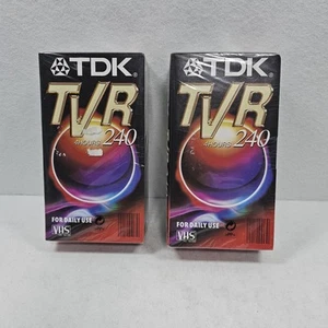 TDK 240 Blank Vhs Tapes 2x 2 Pack - Picture 1 of 6