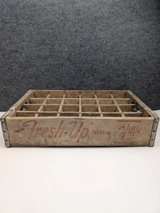 Caja de madera vintage para refrescos Seven Up 7-Up caja de madera publicitaria recién hecha - Imagen 1 de 4