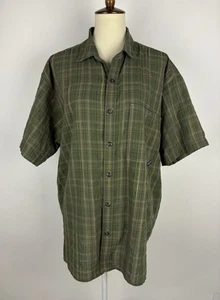 Camisa Patagonia Puckerware Para Hombre Talla L Verde Manga Corta Seersucker Cuadros - Imagen 1 de 13
